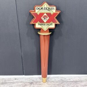 Dos Equis XX Amber Lager Beer Tap Handle Bar Pub Man Cave Draft Tap Knob